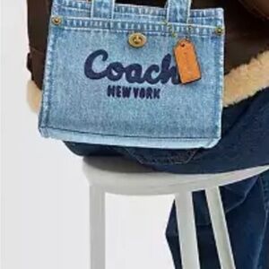 Coach Blue Denim Cargo Tote